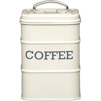 Living Nostalgia Antique Style Cream Coffee Tin