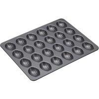 MasterClass Non-Stick 24 Hole Mini Madeleine Tray, Carbon Steel, 27 x 21cm in Black | Size: 27 x 21 cm