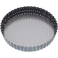 MasterClass Crusty Bake Fluted Round Flan/Quiche Tin, 20x3cm, Sleeved in Black | Size: 20x3 cm