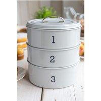 Living Nostalgia French Grey Three Tier Cake Tin Set