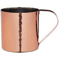 BarCraft Hammered Copper Finish Moscow Mule Cocktail Mug, Stainless Steel, 550ml