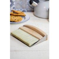 Living Nostalgia Mini Dustpan & Brush Set for Tabletops in Grey