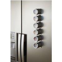 MasterClass 6 Jar Magnetic Spice Rack in Silver