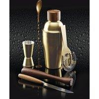BarCraft Six Piece Cocktail Set in Gold