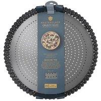 MasterClass Crusty Bake Non-stick Fluted Round 30cm Quiche Tin in Black