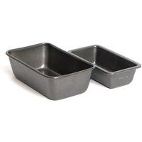 MasterClass Set of Two Non-Stick Carbon Steel Loaf Pans, Includes 1lb/450g Pan & 2lb/900g Pan in Grey
