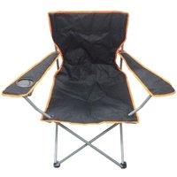 Nalu Black & Orange Lightweight Folding Camping Beach Captains Chair