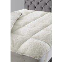 Ezysleep Sherpa Fleece Reversible Mattress Enhancer Topper in White | Size: Super King