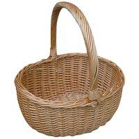 Red Hamper Wicker Buff Hollander Shopping Basket in Brown