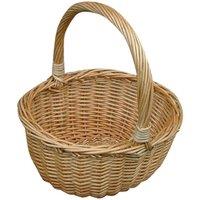 Red Hamper Wicker Childs Buff Hollander Shopping Basket in Brown