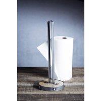 Industrial Kitchen Metal / Wooden Kitchen Roll Holder in Grey