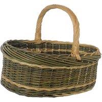 Red Hamper Wicker White Willow Norfolk Shopping Basket in Brown