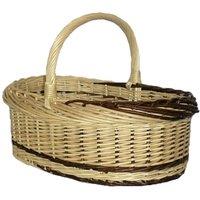 Red Hamper Wicker Rustic Willow Norfolk Shopping Basket in Brown