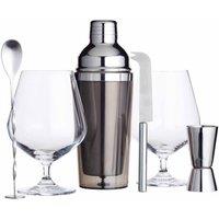 BarCraft Gin Cocktail Gift Set in Silver