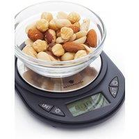 MasterClass Smart Space Electric Stainless Steel Kitchen Weighing Scales in Black