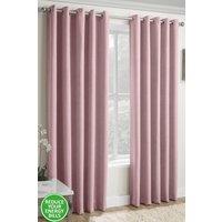 Enhanced Living Plain Textured Thermal Room Darkening Energy Saving Pair of Curtains For Bedroom & Living Room | Size: 117 cm width x 229 cm drop