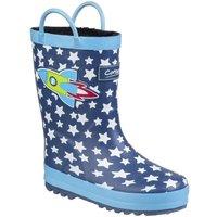 Cotswold 'Sprinkle' Rubber Wellington Boots in Dark Blue | Size: 1