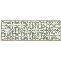 My Mat Washable Nylon Harlequin Tile Green Indoor Mat in Light Green | Size: 50 cm x 75 cm