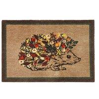 My Mat Washable Nylon Floral Hedgehog Indoor Mat | Size: 50 cm x 75 cm