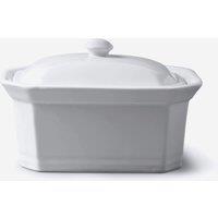 WM Bartleet & Sons Porcelain Terrine Butter Dish with Lid 18cm in White