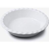 WM Bartleet & Sons Porcelain Round Large Pie Dish with Crinkle Crust Rim 27cm in White