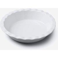 WM Bartleet & Sons Porcelain Round Pie Dish with Crinkle Crust Rim 20cm in White