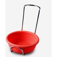 Zeal Silicone Spoon Rest & Basting Bowl with Chrome Stand in Red