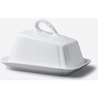 WM Bartleet & Sons Porcelain Cheese Dish with Lid in White