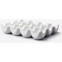 WM Bartleet & Sons Porcelain Egg Tray 12 Hole in White
