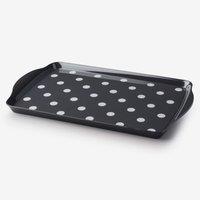 Zeal Melamine Dotty Tray Medium in Dark Grey