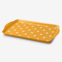 Zeal Melamine Dotty Tray Medium in Mustard