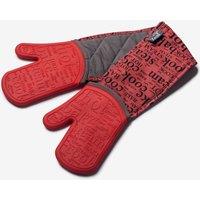 Zeal Steam Stop Waterproof Silicone Double Oven Gloves in Red