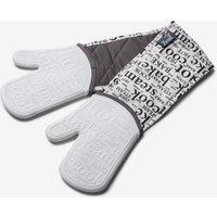 Zeal Steam Stop Waterproof Silicone Double Oven Gloves in White