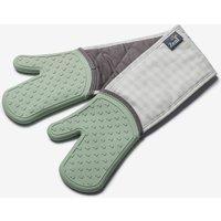 Zeal Steam Stop Waterproof Silicone Double Oven Gloves in Light Green