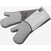 Zeal Steam Stop Waterproof Silicone Double Oven Gloves in Light Grey