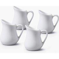 WM Bartleet & Sons Porcelain Mini Traditional Milk Jug Set of 4 in White