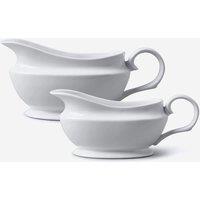 WM Bartleet & Sons Porcelain Gravy & Sauce Boat Set of 2 in White