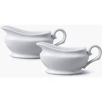 WM Bartleet & Sons Porcelain Sauce Boat Set of 2 in White