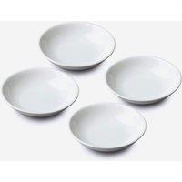 WM Bartleet & Sons Porcelain Mini Round Bowl Set of 4 in White