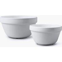 WM Bartleet & Sons Porcelain Pudding Bowl Set of 2 in White