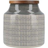 Mikasa 'Drift' Grey Ceramic Storage Jar