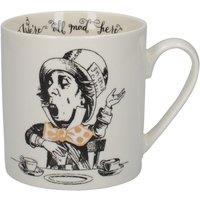 V & A Alice in Wonderland Tea & Coffee Mug, Mad Hatter Design, 350ml in White