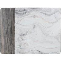 Creative Tops Set of 4 Grey Marble Cork Backed Rectangle Placemats 40x29cm | Size: 40x29 cm