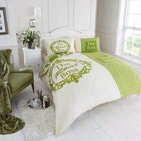 Smart Living Printed Polycotton The Real Boss Duvet Cover With Pillowcases in Green | Size: Double