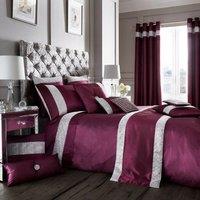 Smart Living Premium Polycotton Onyx Duvet Cover With Pillowcases in Aubergine | Size: Single