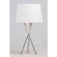 BHS Lighting Drey Table Lamp in Metallic Silver