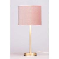 BHS Lighting Velvet Table Lamp in Pink