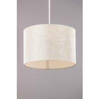 BHS Lighting Metallic Linen Easy Fit Light Shade in Natural | Size: 30 cm diameter x 21 cm high