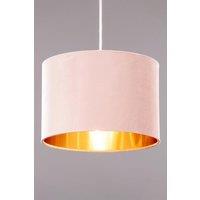 BHS Lighting Velvet Easy Fit Light Shade in Pink | Size: 30 cm diameter x 21 cm high