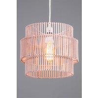 BHS Lighting Rattan Easy Fit Light Shade in Pink